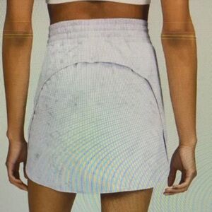Lululemon Hotty Hot High-Rise Skirt *Long Gravel Dust Pastel Blue Multi / Pastel